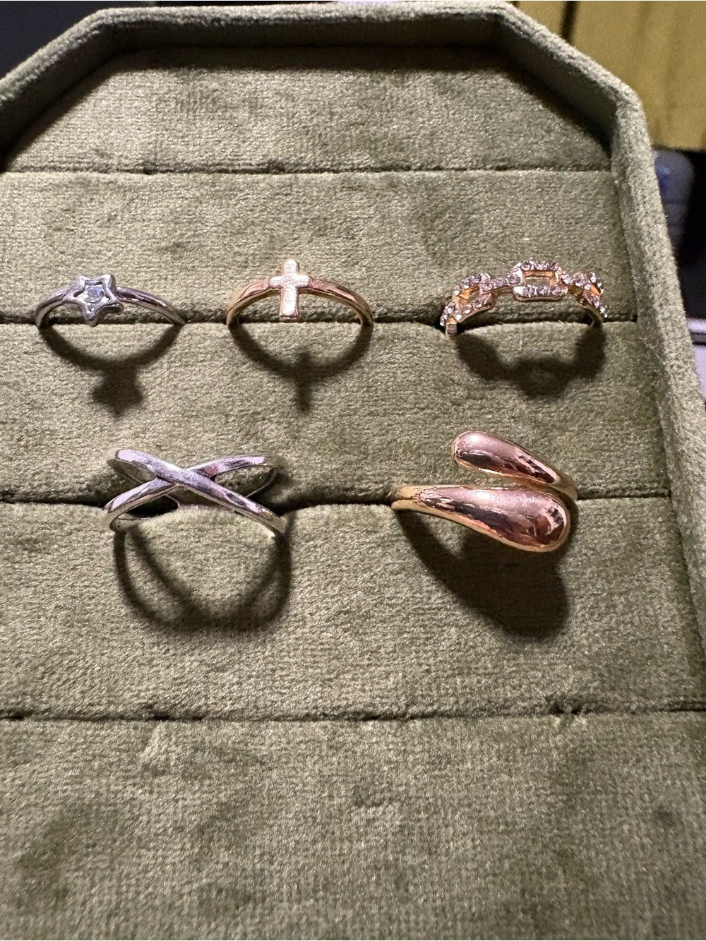 Mixed Metal Women's Ring Set - Gold & Silver Accent Rings